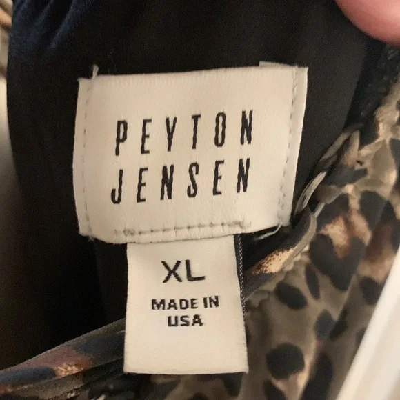 Peyton Jensen son spaghetti slip dress leopard print xL - Picture 4 of 5